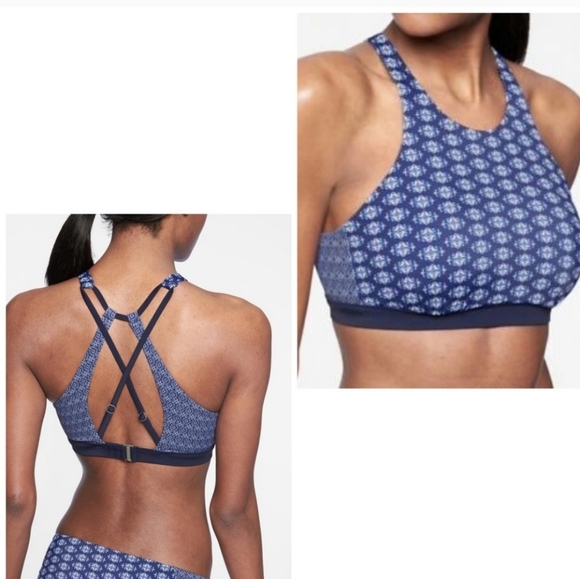 Athleta Other - Athleta Tangier High Neck Underwire Strappy Top